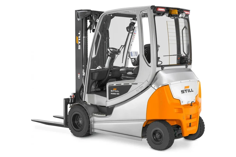 STILL RX 60 akülü forklift, arka çapraz stüdyo görünümü, beyaz fon (STILL ARSER ürün görseli; görseldeki araç RX 60-30)