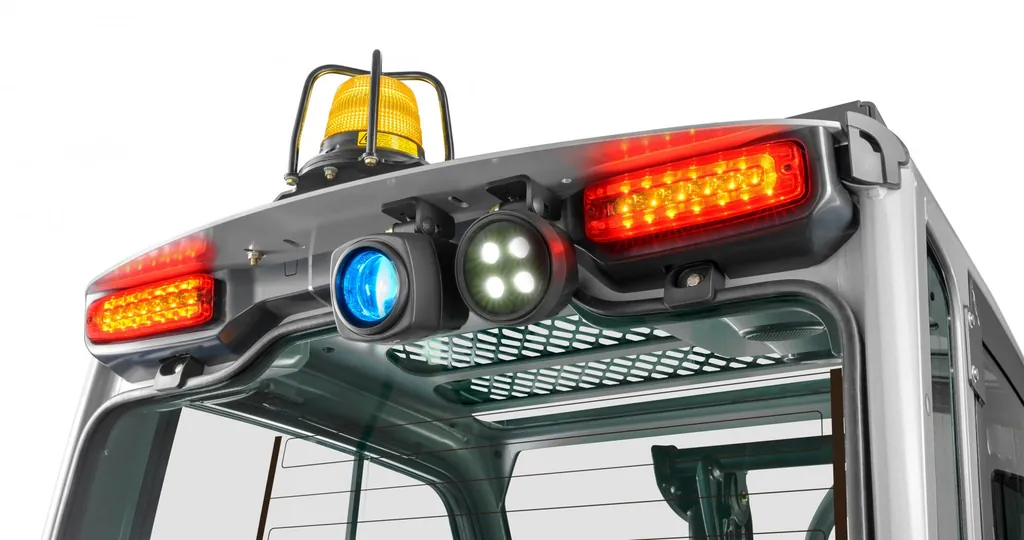 Koruyucu tavanda LED lambalar ve mavi Safety Light